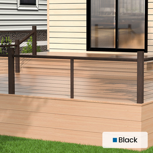 Muzata black wood system is easy to install as a DIY project and has a nice appearance