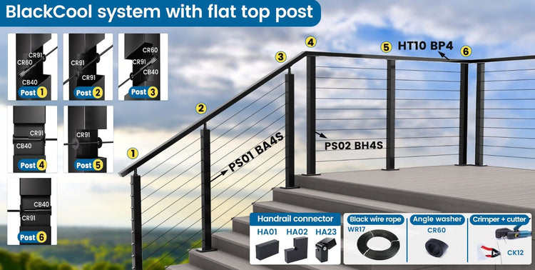 Muzata matte black T304 stainless steel system composed of multiple products