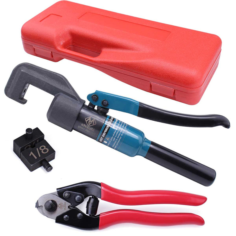Load image into Gallery viewer, Muzata 45KN Hydraulic Hand Crimper CK12 with Cable Cutter CR09