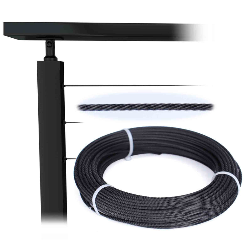 Load image into Gallery viewer, MUZATA 1/8" T316 Black Wire Rope WR19