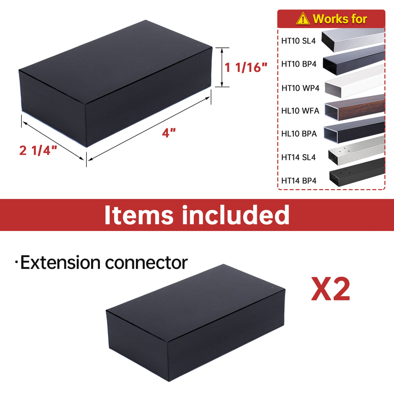 Load image into Gallery viewer, Muzata 100mm Flat Handrail Extension Connector HA01 BNP