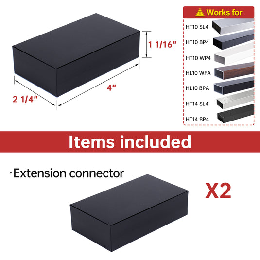 Muzata 100mm Flat Handrail Extension Connector HA01 BNP