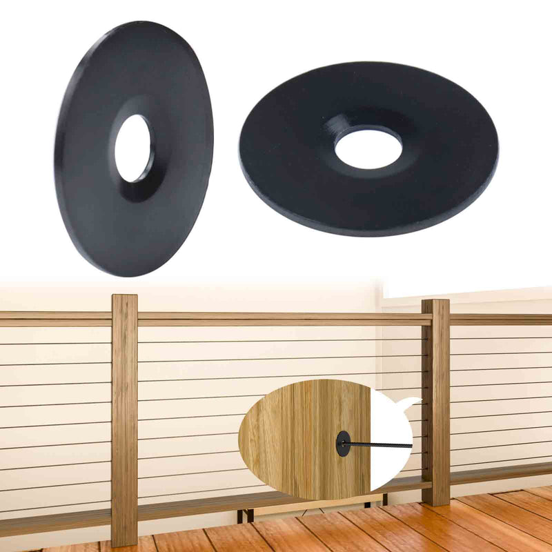 Load image into Gallery viewer, Muzata black T316 adhesive sleeves of multiple holes for wood metal posts CR91