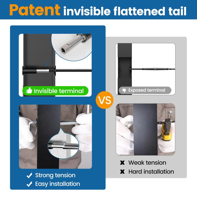 Load image into Gallery viewer, Muzata 1/8" Invisible Black Cable Railing Tensioner CB40