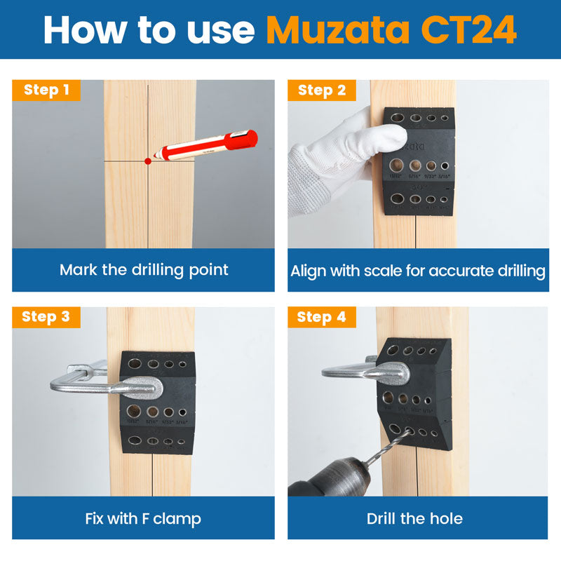 Load image into Gallery viewer, Muzata Upgraded Multi-Angle Drill Guide Jig, CT24