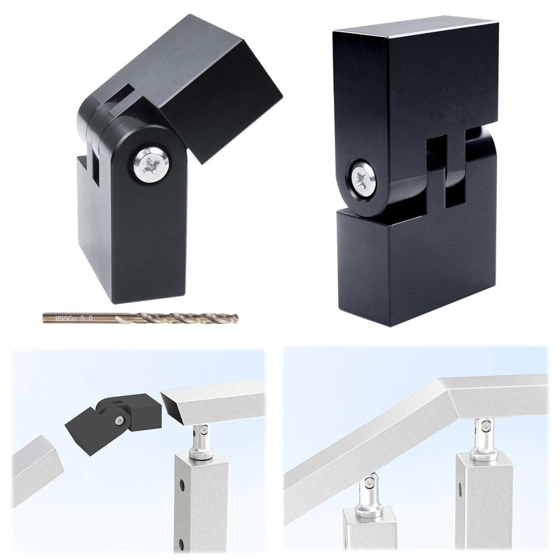 Load image into Gallery viewer, Muzata-adjustable-flat-handrail-vertical-pivot-connector-ha23