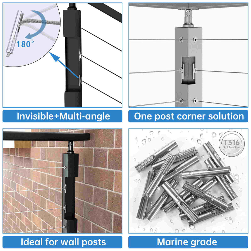 Load image into Gallery viewer, Muzata-invisible-angle-adjustable-terminal-toggle-anchor-CR07-advantages