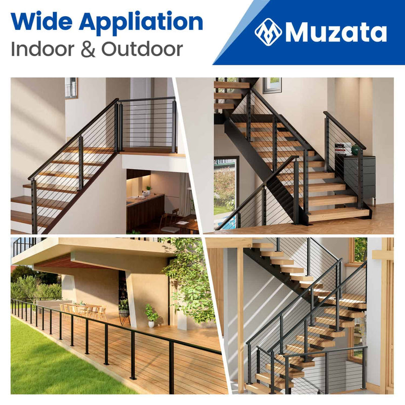 Load image into Gallery viewer, application-of-black-cable-railing-handrail