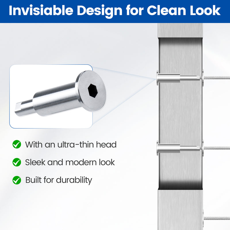 Load image into Gallery viewer, Muzata 1/8&quot; Invisible Cable Railing Tensioner CB40
