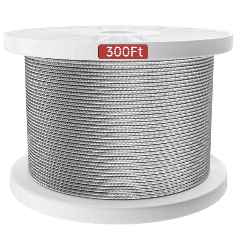 Load image into Gallery viewer, Muzata 1/8&quot; Wire Rope T316 Stainless Steel Marine Grade for Cable Railing System WR02 on Reel
