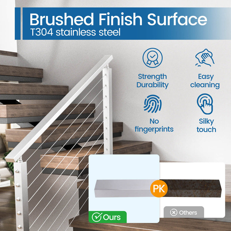 Load image into Gallery viewer, Muzata 6&#39;6&quot; Brushed Flat Handrail HT10 SL4
