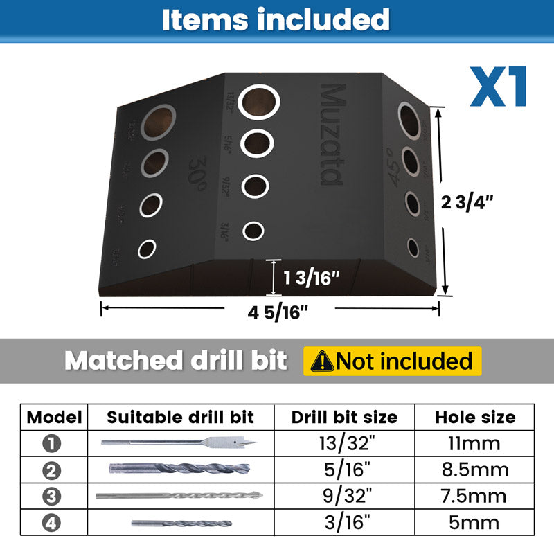 Load image into Gallery viewer, Muzata Upgraded Multi-Angle Drill Guide Jig, CT24
