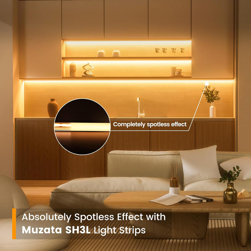 Load image into Gallery viewer, Muzata U Shape LED Silver Aluminum Channel System with Milky White Cover Lens U1SW WW
